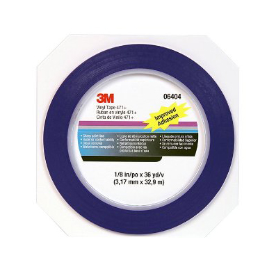 3M Scotch 471+ Plastic Tape Purple 1/8IN 36YD