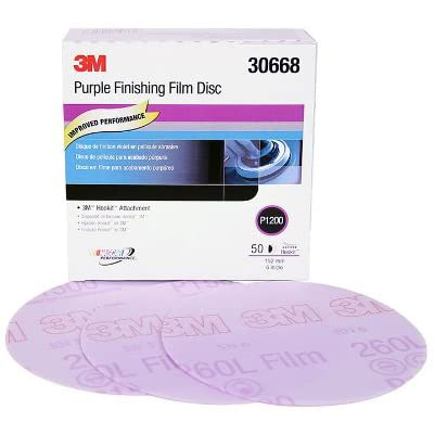 3M Purple Hookit Finishing Flim Disc 6IN P1200
